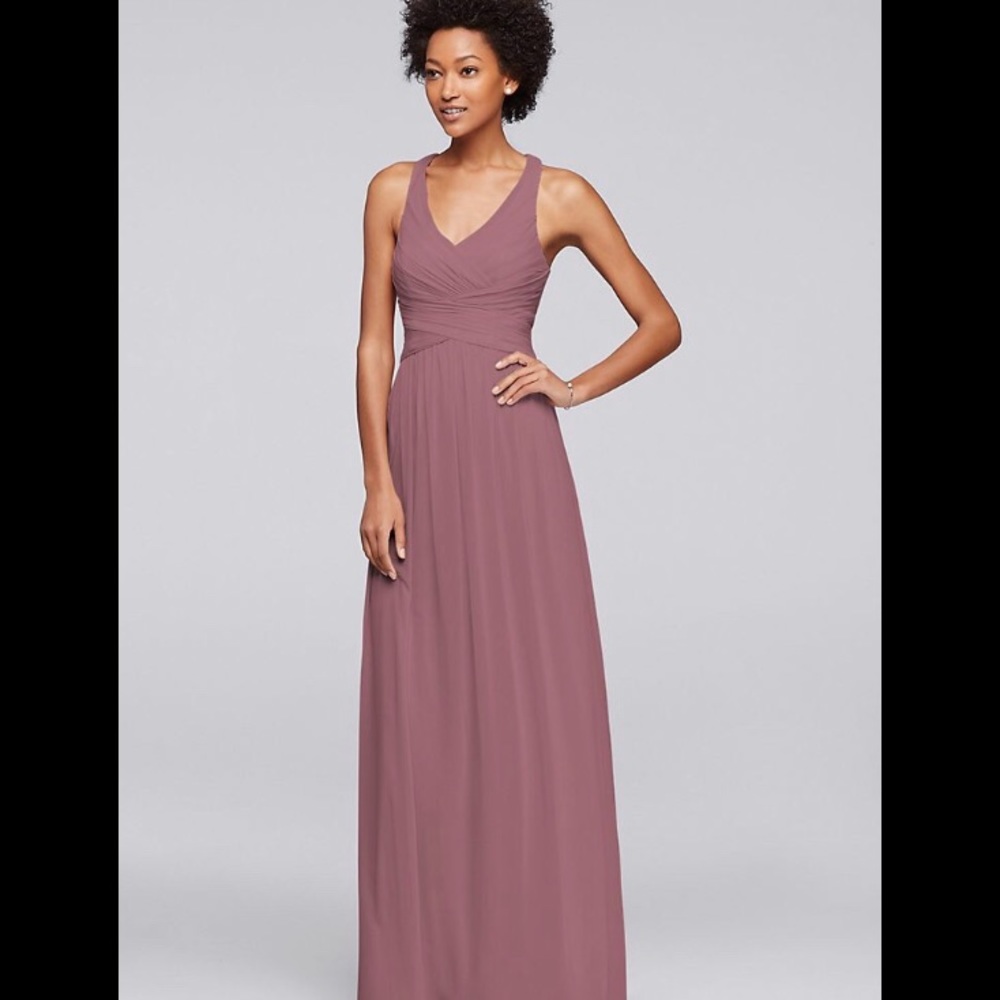 Quartz colored chiffon dress!